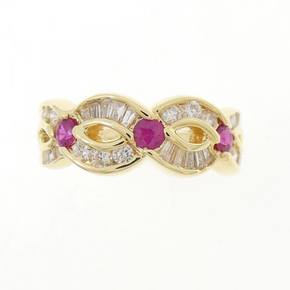 K18YG RUBY RING - 2