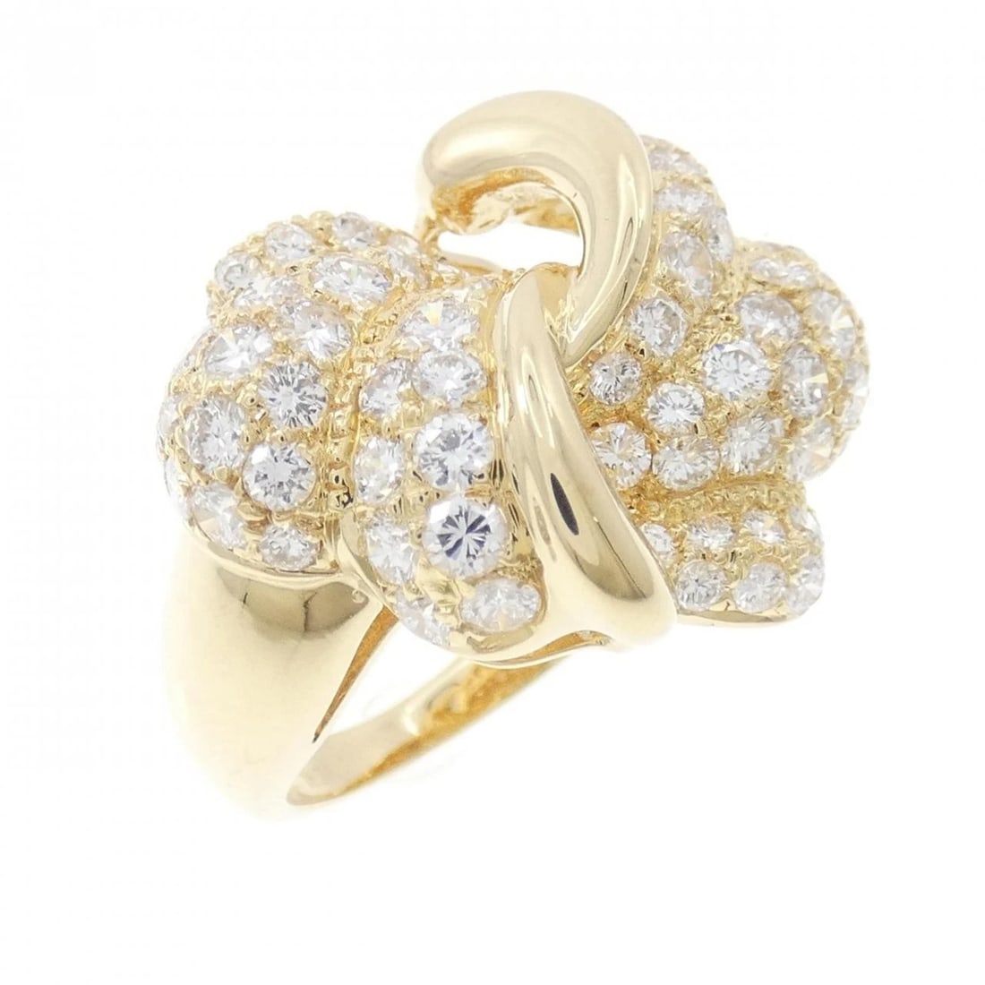 18KP PAVE DIAMOND RING: 18KP Pave Diamond Ring Brand: Unbranded Type: Diamond ring Material: Does Not Apply, Main Stone/Creation Natural Color: None Size: US5.5 Accessories: None Accessories Notice: When purchasing