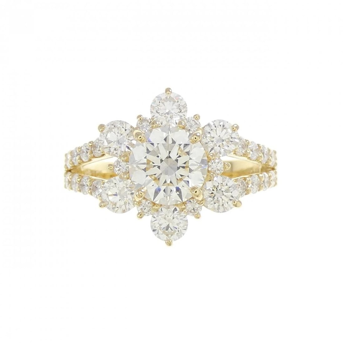 K18YG DIAMOND RING - 2