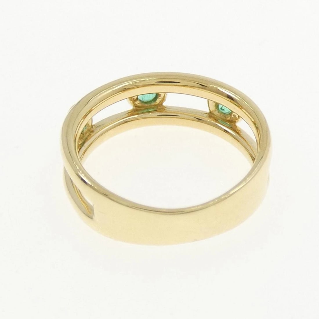 K18YG EMERALD RING - 2