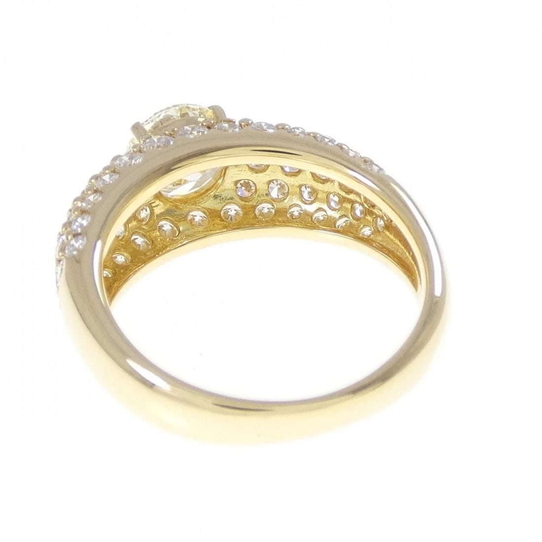 K18YG DIAMOND RING: K18YG Diamond Ring Brand: Unbranded Type: Ring Material: K18 Yellow Gold, Main Stone/Creation Natural Color: Yellow Gold Size: 5-5.5 (US size) Accessories: None Accessories Notice: When pu