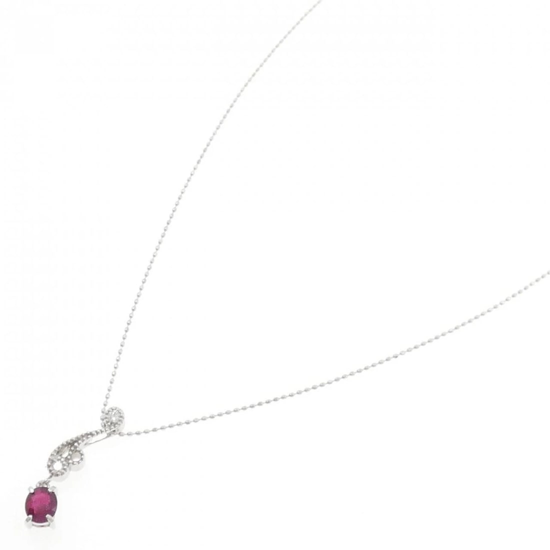 K18WG RUBY NECKLACE - 2
