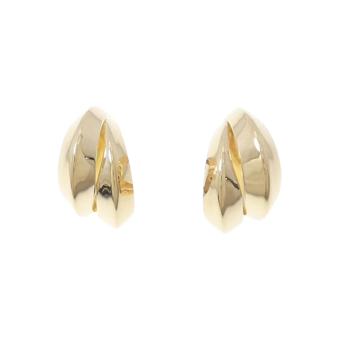 K18YG EARRING: K18YG Earring Brand: Unbranded Type: Pierce/Earring Material: K18YG, Color: Yellow Gold Size: Actual Size Approx. height x width: 17.8mm x 11.5mm Accessories: None Accessories Notice: When