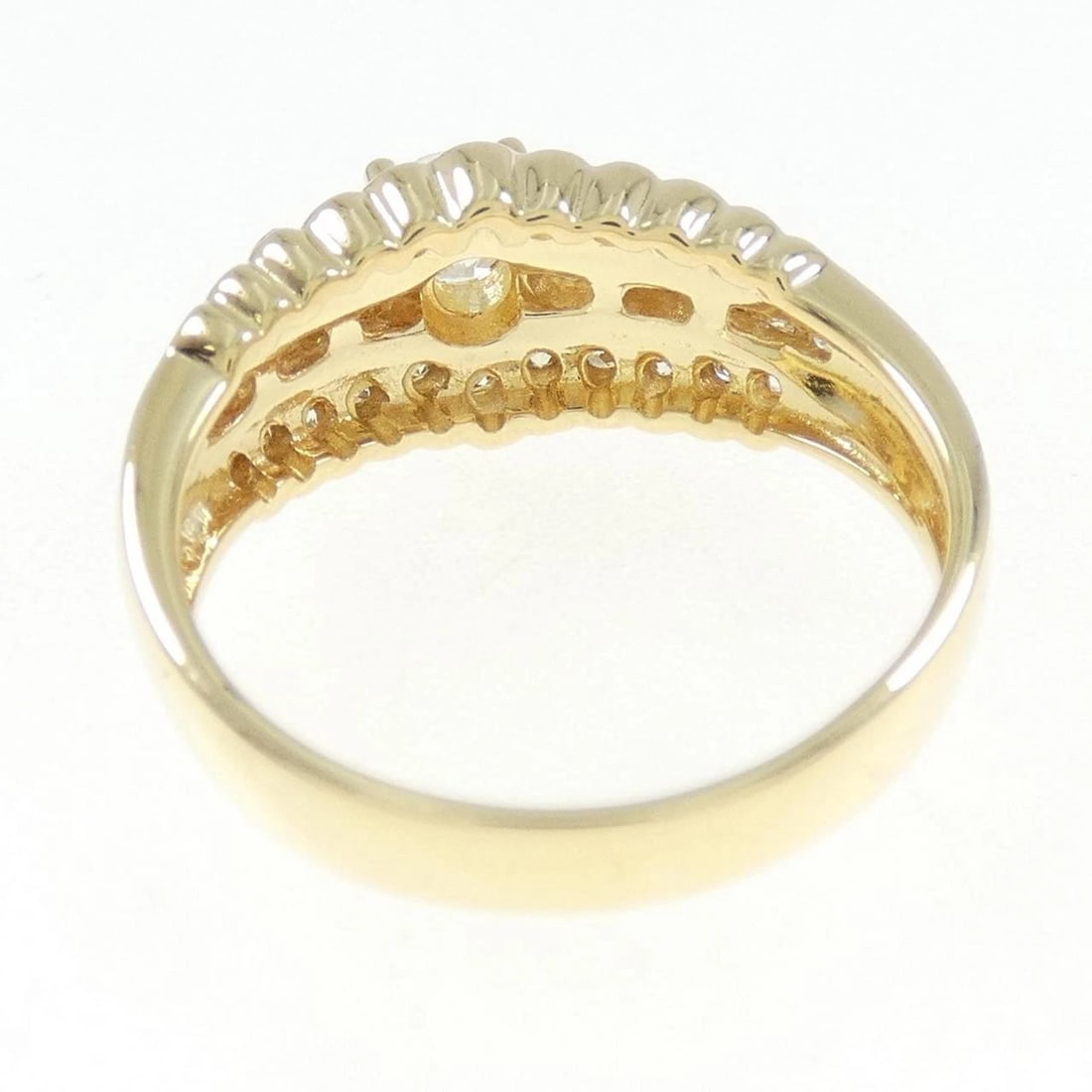 K18YG DIAMOND RING - 3