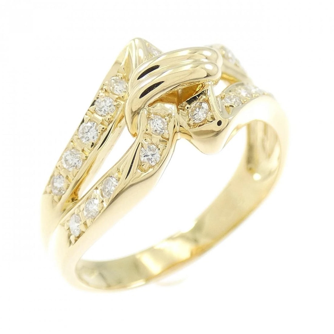 750YG DIAMOND RING: 750YG Diamond Ring Brand: Unbranded Type: Ring Material: 750 Yellow Gold, Main Stone/Creation Natural Color: yellow gold Size: 8.5US Accessories: None Accessories Notice: When purchasing