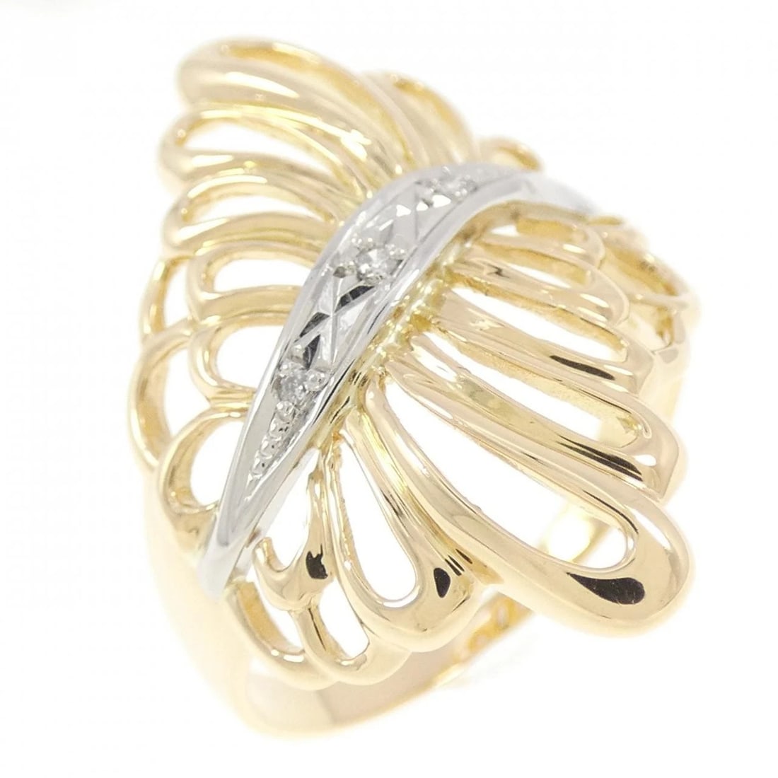 K18YG PT900 DIAMOND RING: K18YG PT900 Diamond Ring Brand: Unbranded Type: Ring Material: K18 Yellow Gold Platinum 900, Main Stone/Creation Natural Color: yellow gold Size: 8US Accessories: None Accessories Notice: