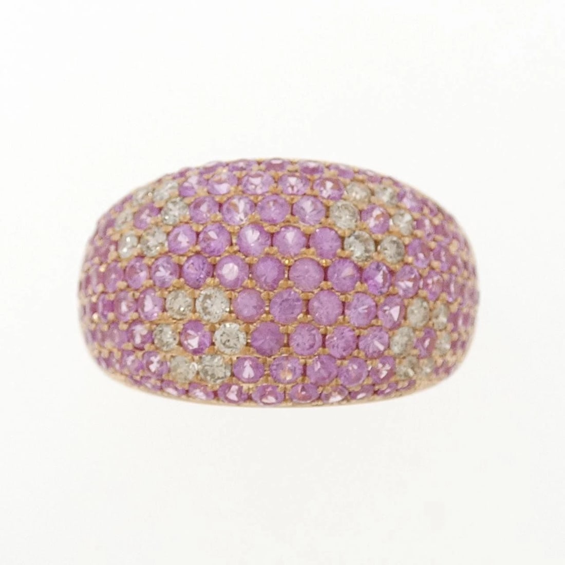 K18PG FLOWER SAPPHIRE RING - 2