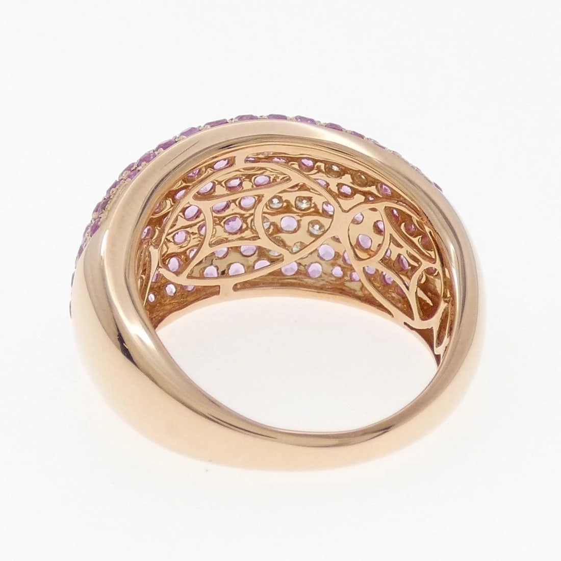 K18PG FLOWER SAPPHIRE RING - 3