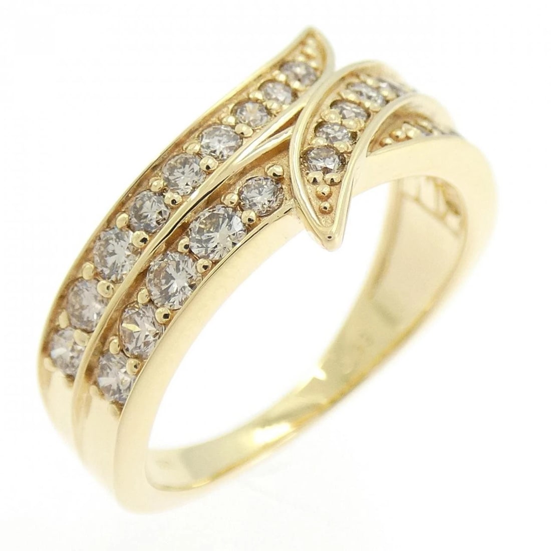 K18YG DIAMOND RING: K18YG Diamond Ring Brand: Unbranded Type: Ring Material: K18 Yellow Gold, Main Stone/Creation Natural Color: Yellow Gold Size: 6.5 (US size) Accessories: None Accessories Notice: When purc