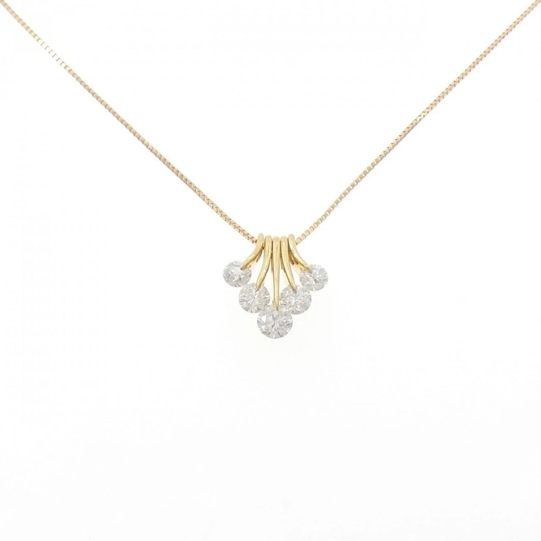 K18YG 2WAY DIAMOND NECKLACE (1 of 4)