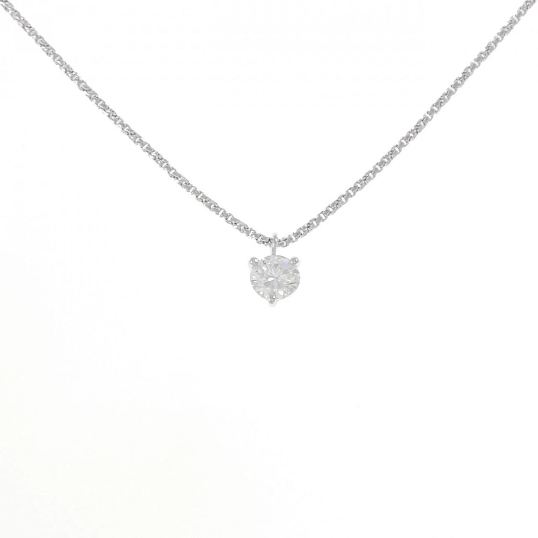 K18WG DIAMOND NECKLACE: K18WG Diamond Necklace Brand: Unbranded Type: Necklace Material: K18 White Gold, Main Stone/Creation Natural Color: White Gold Size: 46cmActualSizePendant top H x W: 5.2mmx4.5mm Chain Max. W: