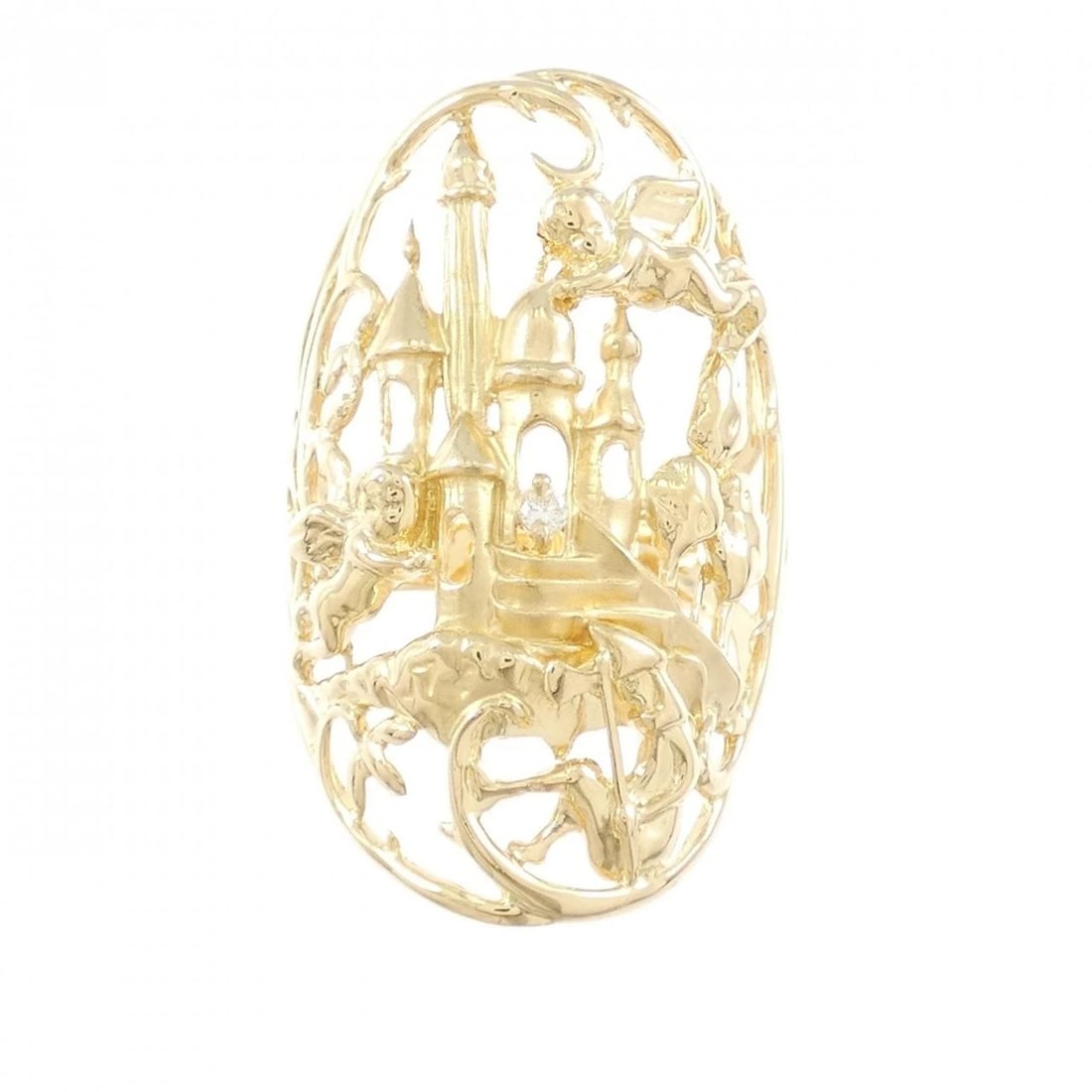 K18YG DIAMOND RING - 2