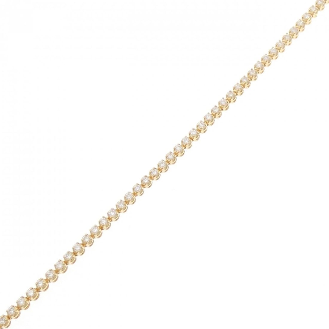 K18YG DIAMOND BRACELET: K18YG Diamond Bracelet Brand: Unbranded Type: Bracelet Material: K18 Yellow Gold, Main Stone/Creation Natural Color: Yellow Gold Size: 18cmActualSize Max W: 2.2mm Accessories: None
