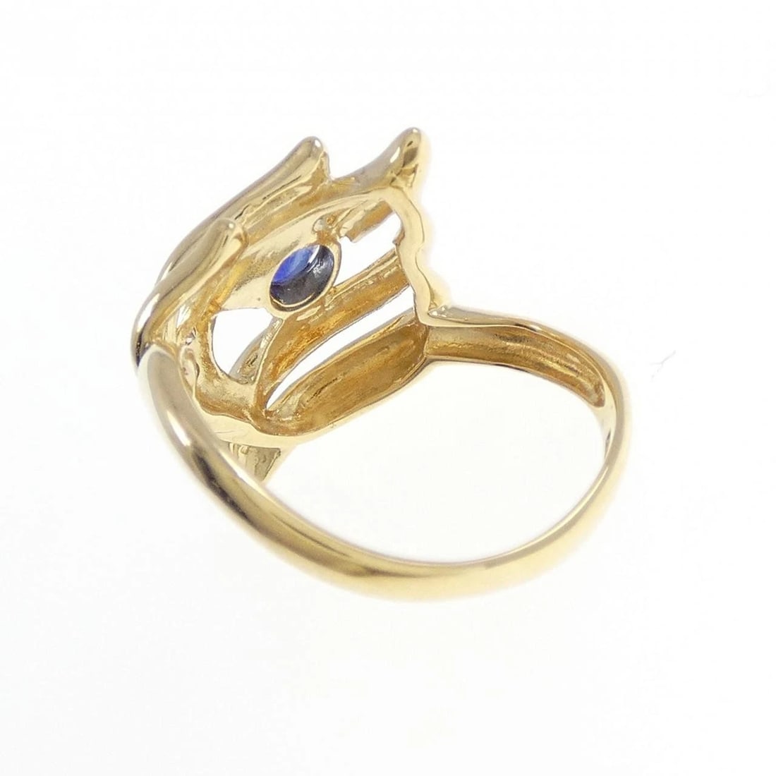 K18YG SAPPHIRE RING: K18YG Sapphire Ring Brand: Unbranded Type: Ring Material: K18 Yellow Gold, Main Stone/Creation SapphireSide Stone Natural Color: Yellow Gold Size: 5.5 (US size) Accessories: None Accessories