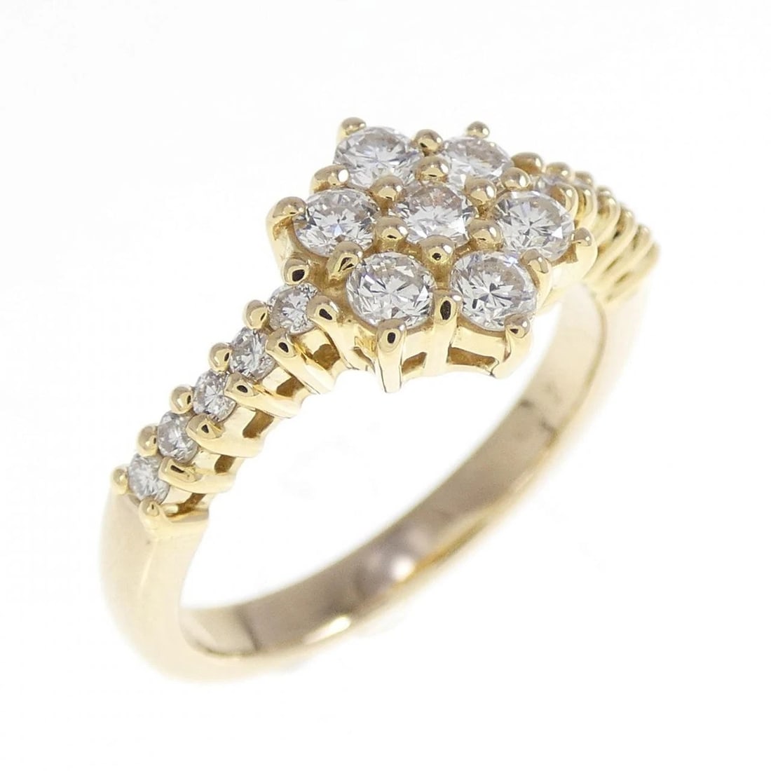 K18YG DIAMOND RING: K18YG Diamond Ring Brand: Unbranded Type: Ring Material: K18 Yellow Gold, Main Stone/Creation Natural Color: Yellow Gold Size: 4.5-5 (US size) Accessories: None Accessories Notice: When pu