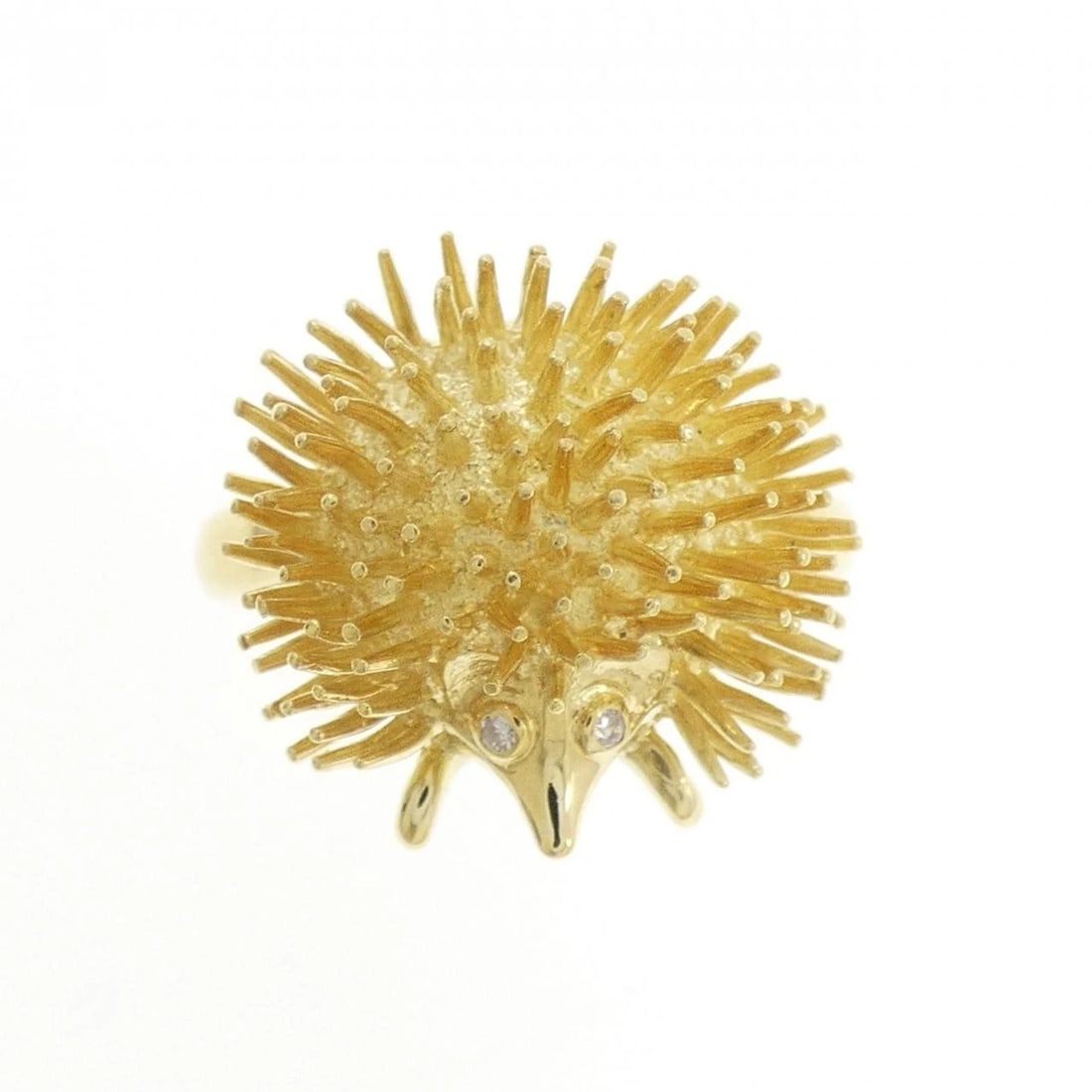 K18YG HEDGEHOG DIAMOND RING - 2