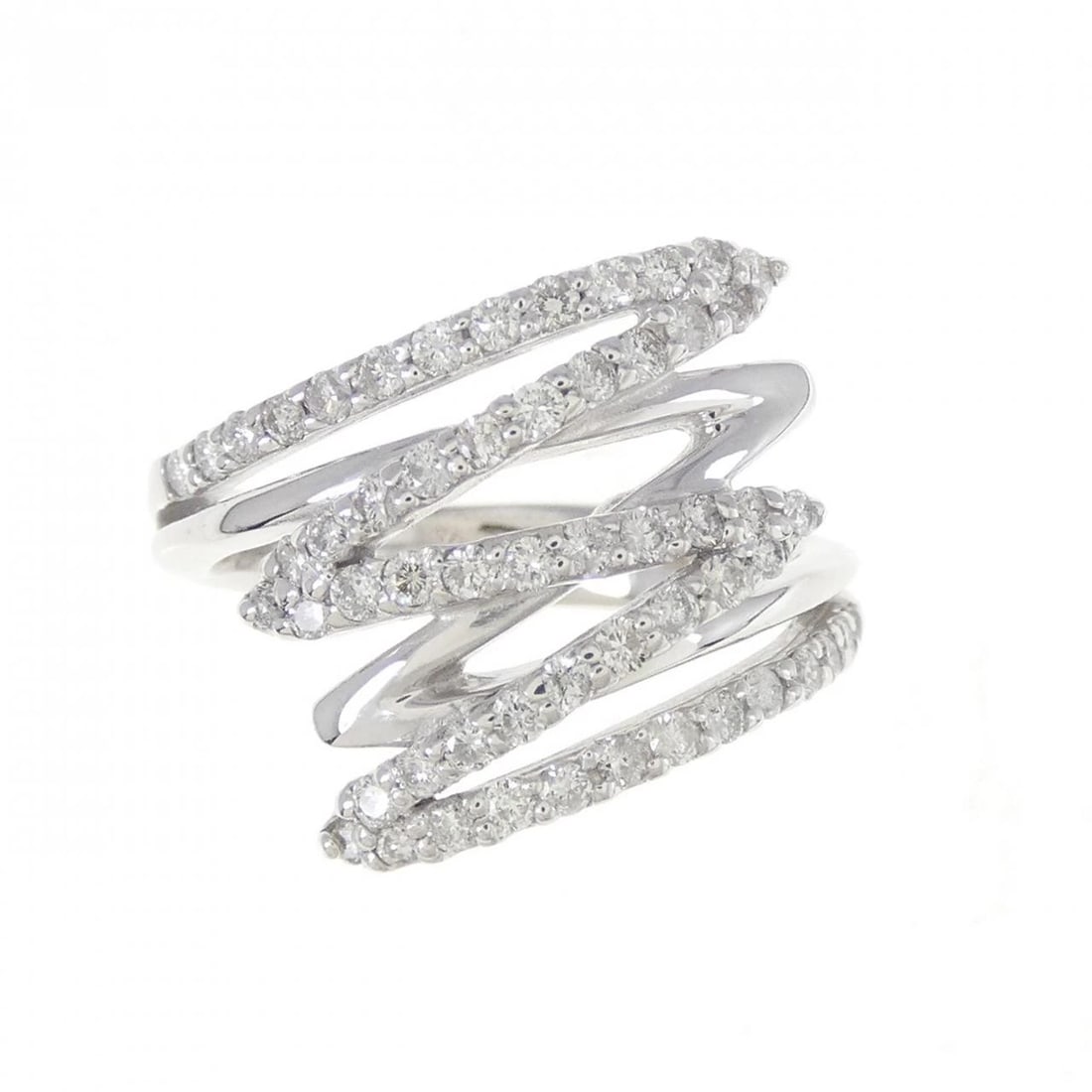 K18WG DIAMOND RING - 2