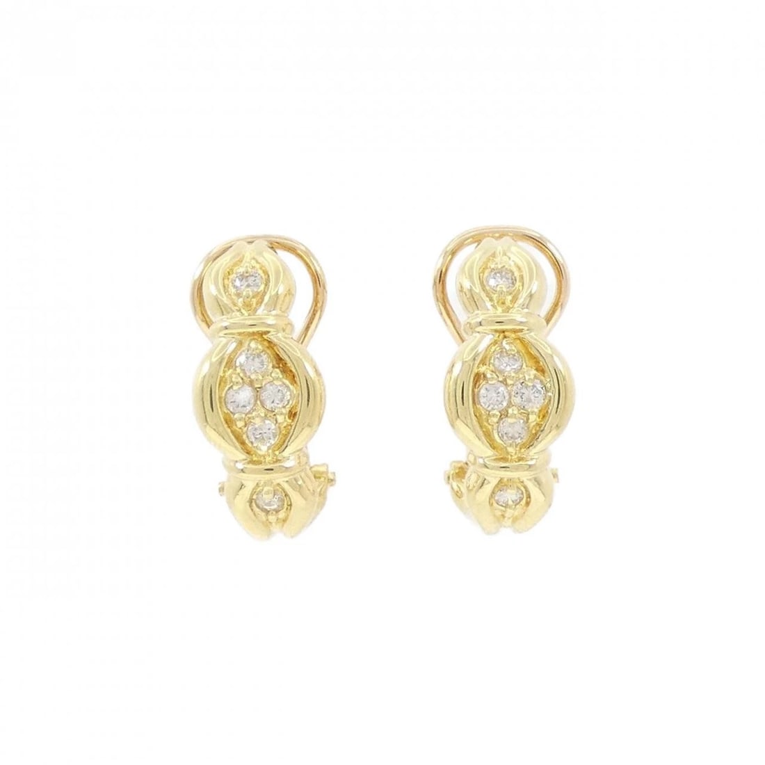 K18YG DIAMOND EARRINGS (1 of 3)
