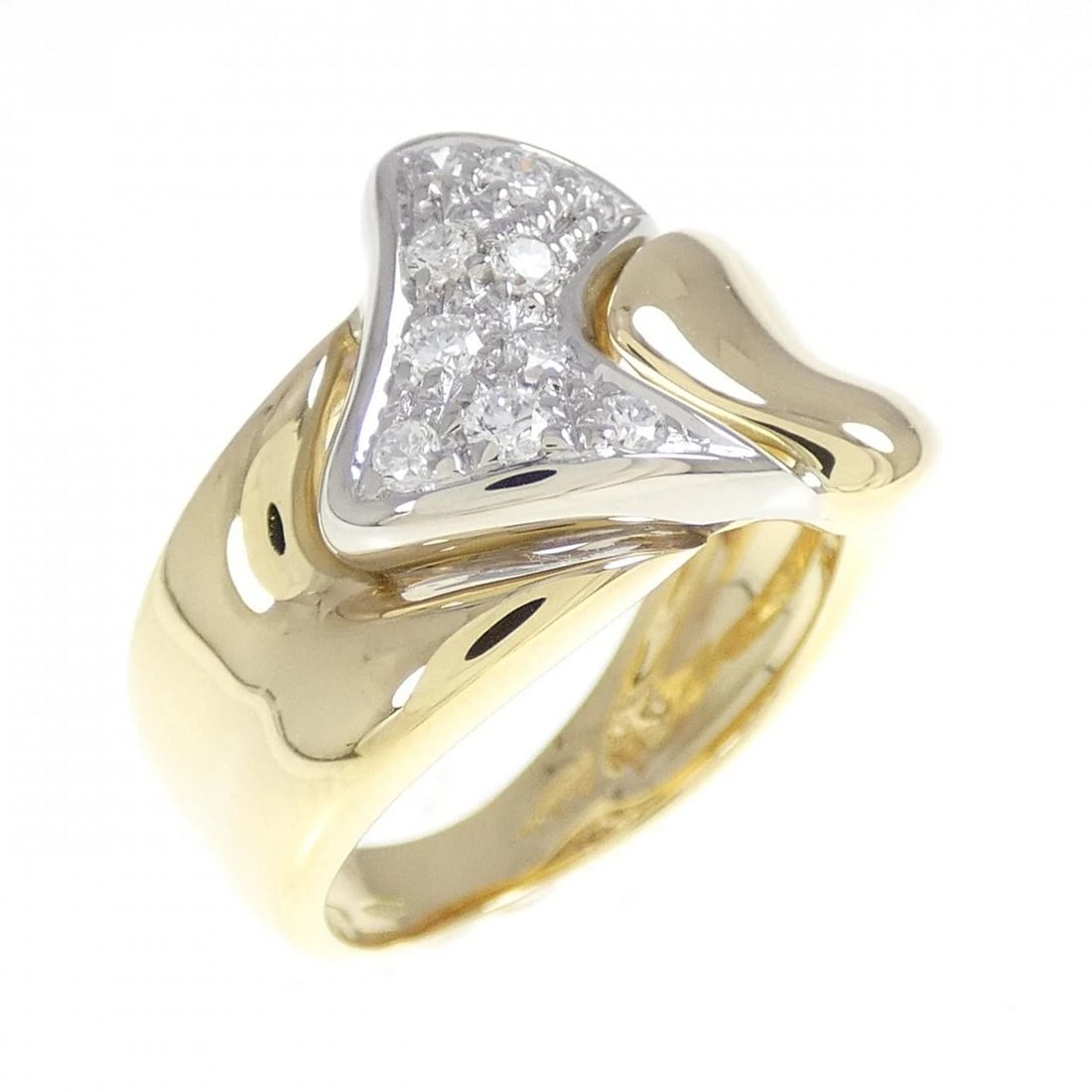 750YG 750WG DIAMOND RING: 750YG 750WG Diamond Ring Brand: Unbranded Type: Ring Material: 750 Yellow Gold 750 White Gold, Main Stone/Creation Natural Color: Yellow Gold Size: 5-5.5 (US size) Accessories: None