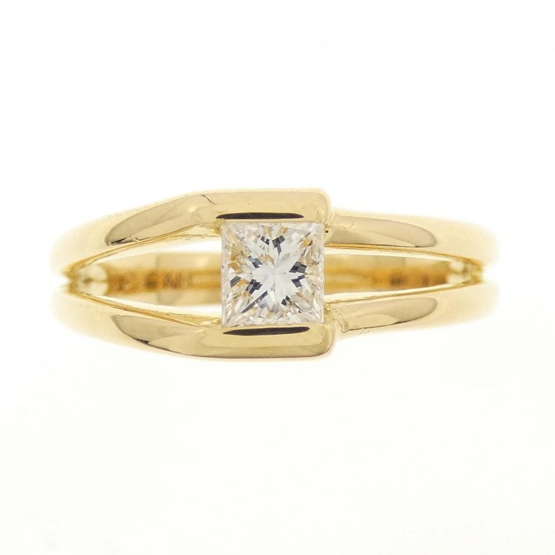K18YG DIAMOND RING - 2
