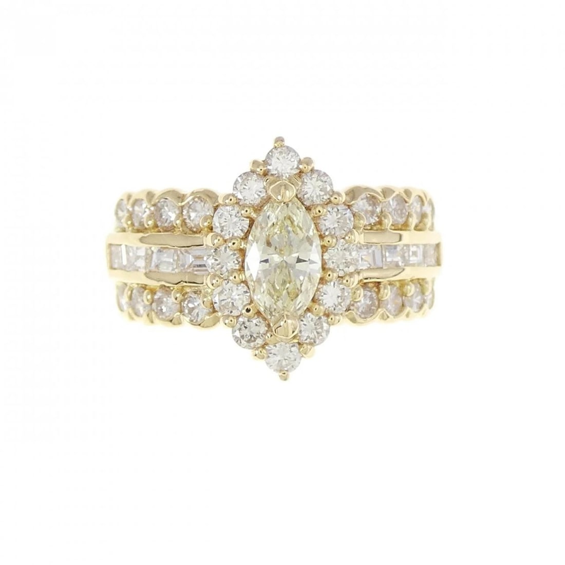 K18YG DIAMOND RING - 2