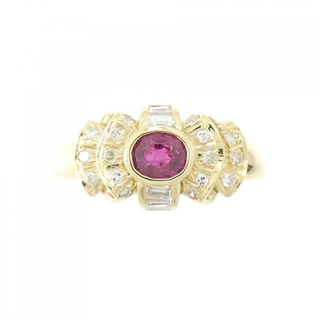 K18YG RUBY RING - 2