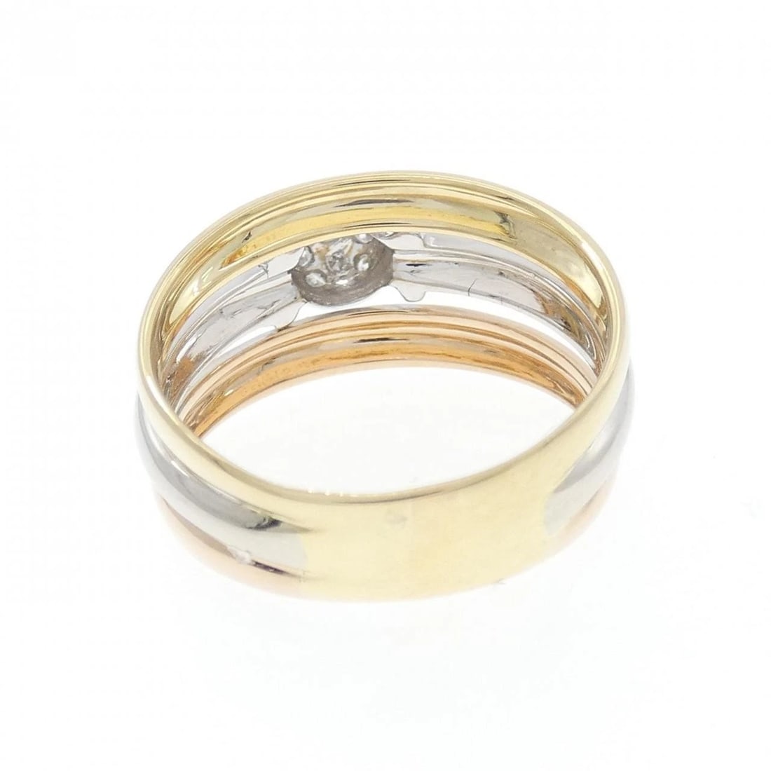 750 THREE-COLOR DIAMOND RING - 3