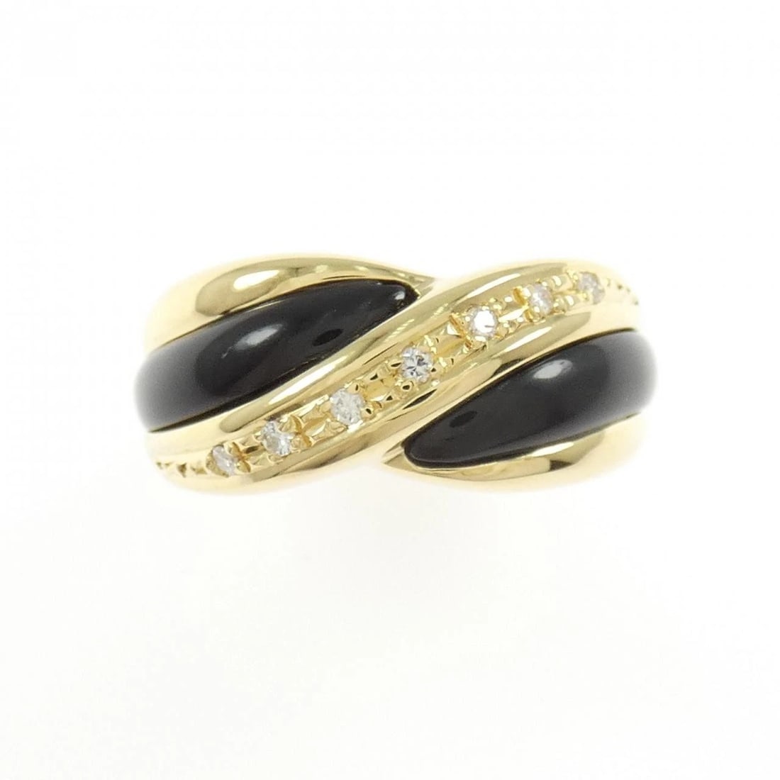 K18YG ONYX RING - 2