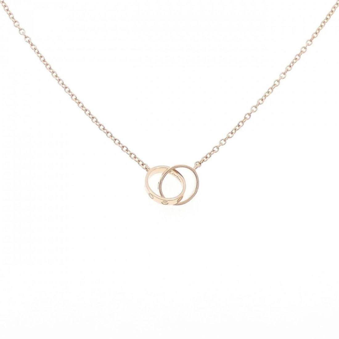CARTIER BABY LOVE NECKLACE: Cartier Baby Love Necklace Brand: Cartier Type: Necklace Material: 750 Pink Gold, Color: Pink Gold Size: 44cm,ActualSize Max W: 10.0mm Chain Max. W: 1.8mm Accessories: None Accessories
