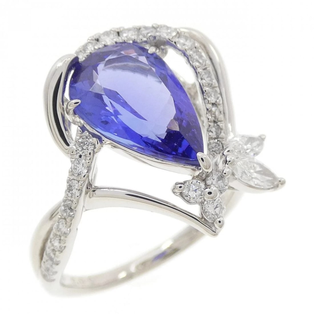 PT900 TANZANITE RING: PT900 Tanzanite Ring Brand: Unbranded Type: Ring Material: Platinum 900, Main Stone/Creation tanzanite Color: platinum Size: 6.5US Accessories: None Accessories Notice: When purchasing pre