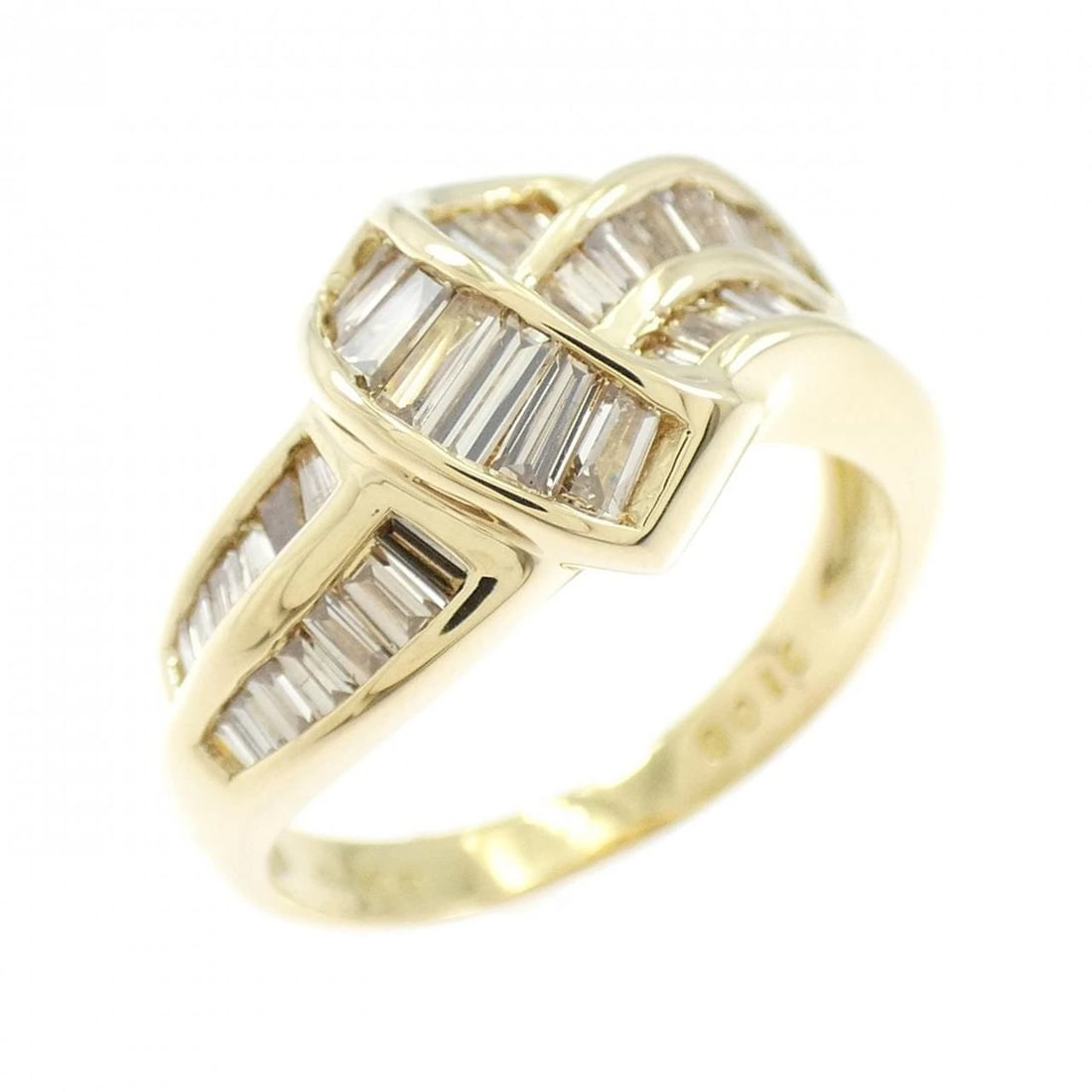 K18YG DIAMOND RING: K18YG Diamond Ring Brand: Unbranded Type: Ring Material: K18 Yellow Gold, Main Stone/Creation Natural Color: yellow gold Size: 6US Accessories: None Accessories Notice: When purchasing