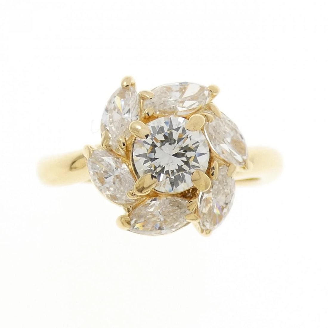 K18YG DIAMOND RING - 2