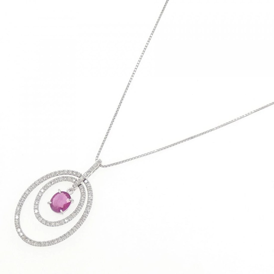 K14WG RUBY NECKLACE - 2