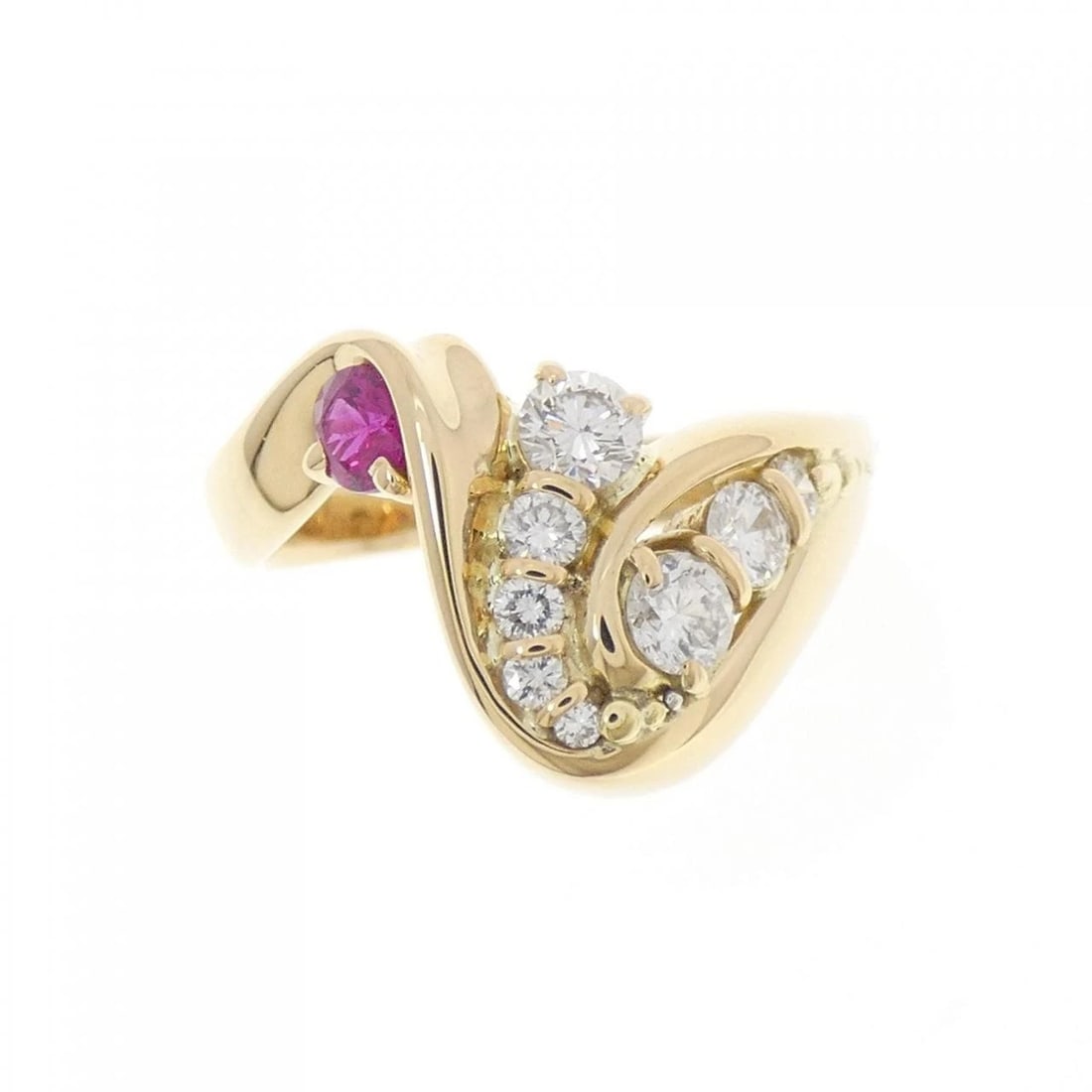 K18YG RUBY RING - 2