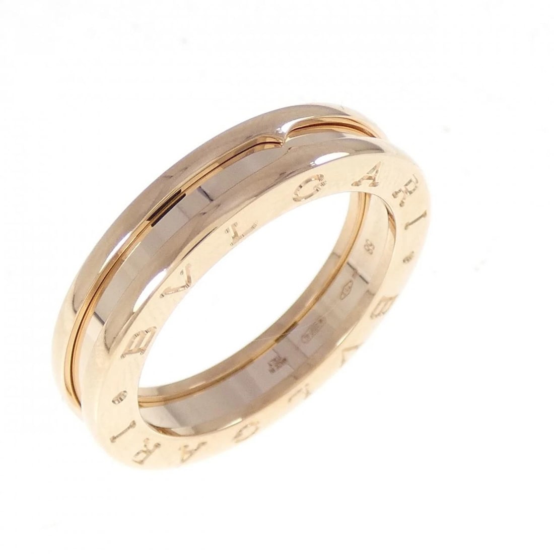 BVLGARI B.ZERO1 1 BAND RING: BVLGARI B.zero1 1 Band Ring Brand: BVLGARI Type: Ring Material: 750 Pink Gold, Color: Pink Gold Size: 8.5-9 (US size) Accessories: None Accessories Notice: When purchasing pre-owned goods,
