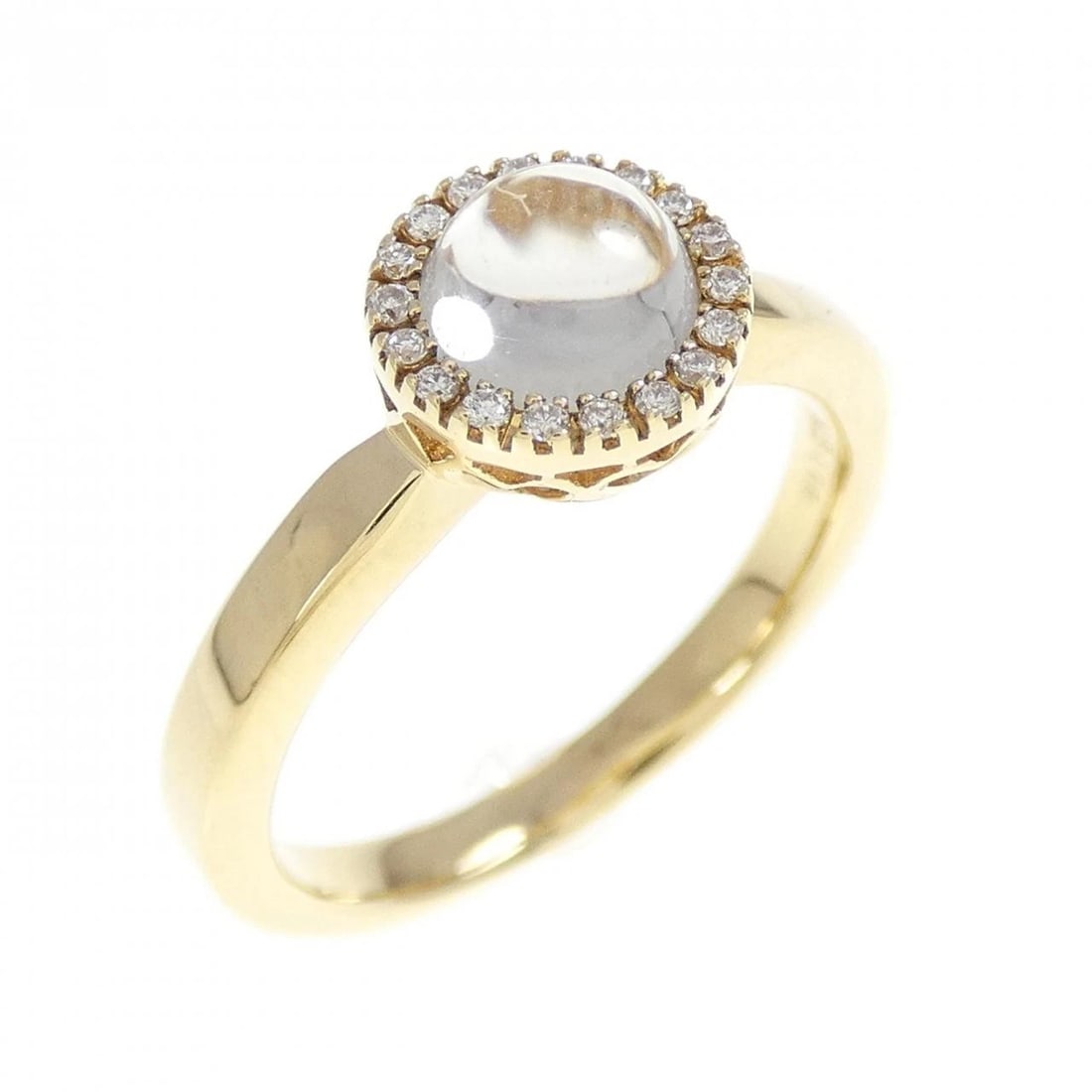 K18YG QUARTZ RING: K18YG Quartz Ring Brand: Unbranded Type: Ring Material: K18 Yellow Gold, Main Stone/Creation Quartz Color: yellow gold Size: 4-4.5US Accessories: None Accessories Notice: When purchasing