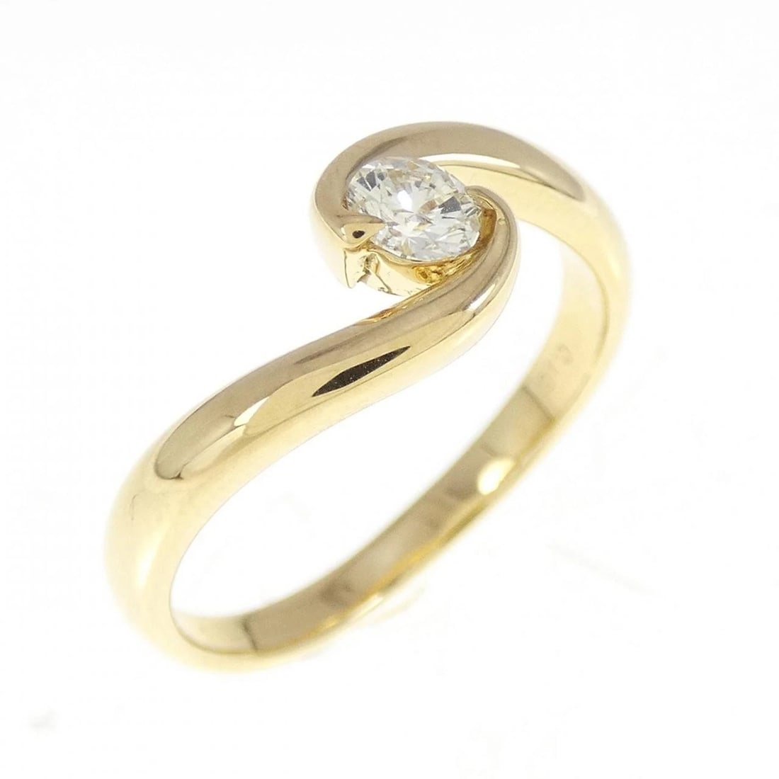 K18YG DIAMOND RING: K18YG Diamond Ring Brand: Unbranded Type: Ring Material: K18 Yellow Gold, Main Stone/Creation Natural Color: yellow gold Size: 6.5US Accessories: None Accessories Notice: When purchasing p