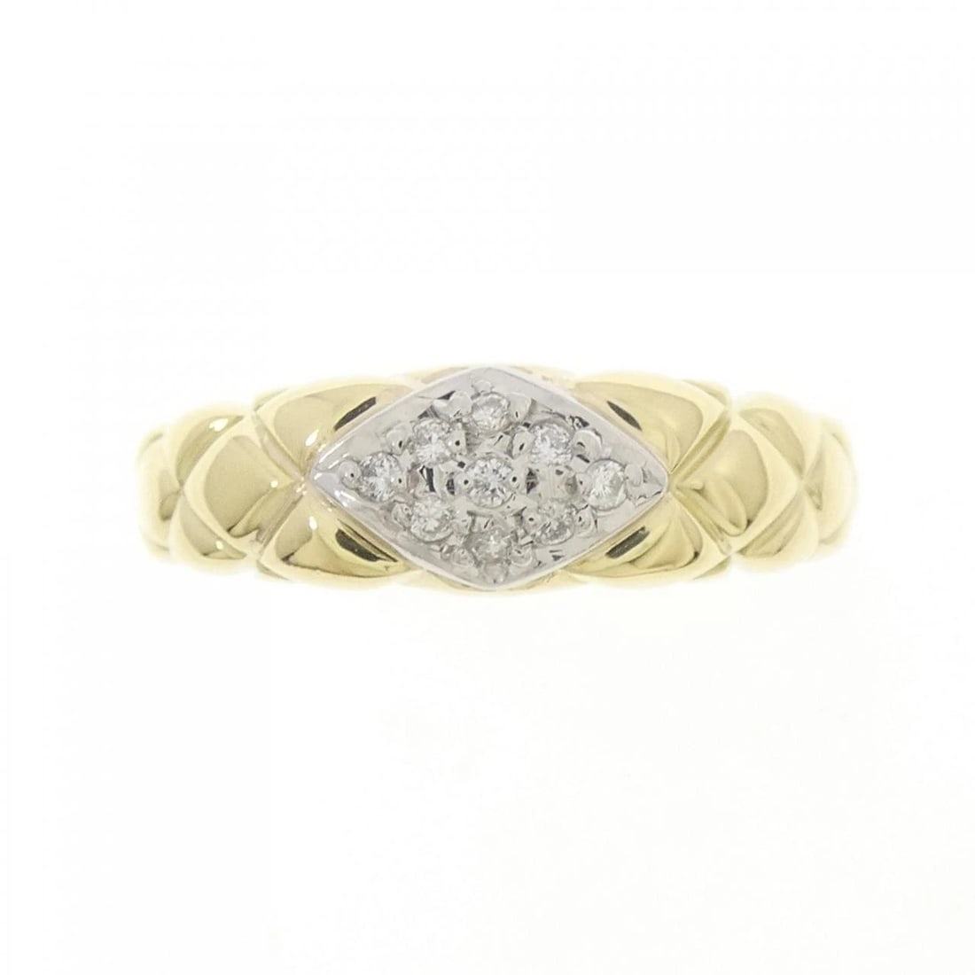 K18YG PT900 DIAMOND RING: K18YG PT900 Diamond Ring Brand: Unbranded Type: Ring Material: K18 Yellow Gold Platinum 900, Main Stone/Creation Natural Color: yellow gold Size: 6US Accessories: None Accessories Notice: