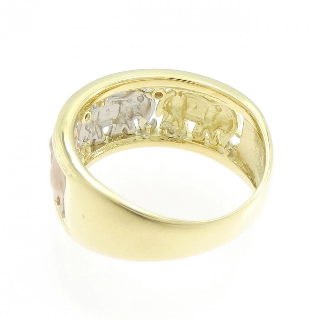 K18YG PT900 K18PG ELEPHANT DIAMOND RING: K18YG PT900 K18PG Elephant Diamond Ring Brand: Unbranded Type: Ring Material: K18 Yellow Gold Platinum 900 K18 Pink Gold, Main Stone/Creation Natural Color: Yellow Gold Size: 6.5 (US size) 