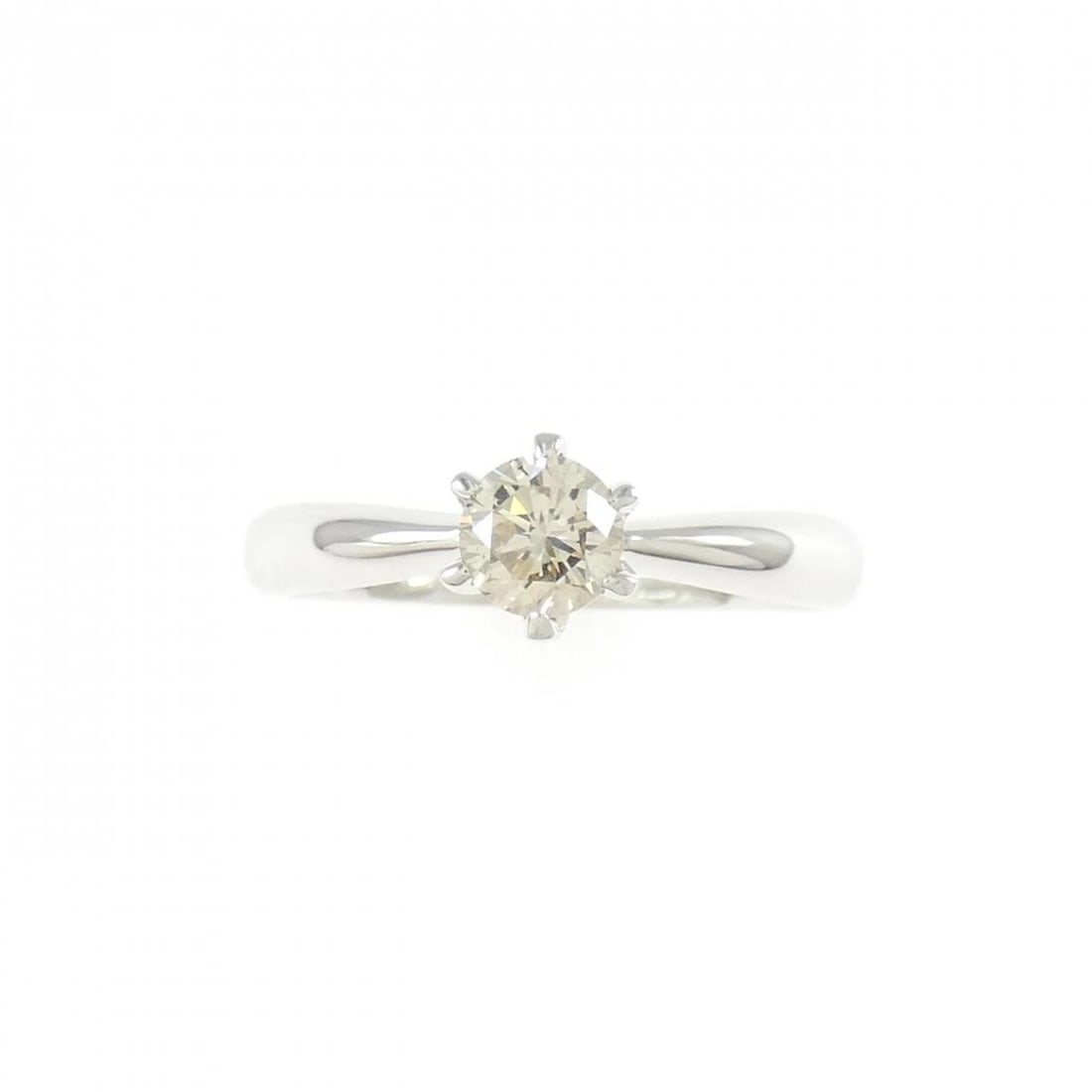 K18WG SOLITAIRE DIAMOND RING - 2