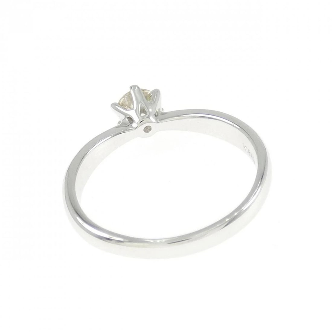 K18WG SOLITAIRE DIAMOND RING - 3