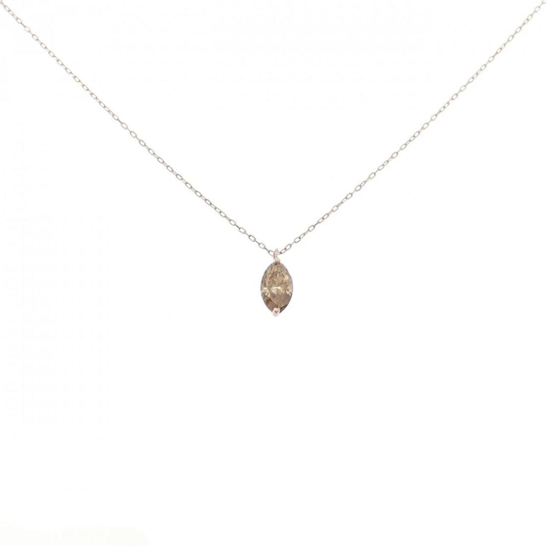 K18PG DIAMOND NECKLACE: K18PG Diamond Necklace Brand: Unbranded Type: Necklace Material: K18 Pink Gold, Main Stone/Creation Natural Color: Pink Gold Size: 45cmActualSize Pendant top H x W: 9.3mmx4.8mm Chain Max. W: