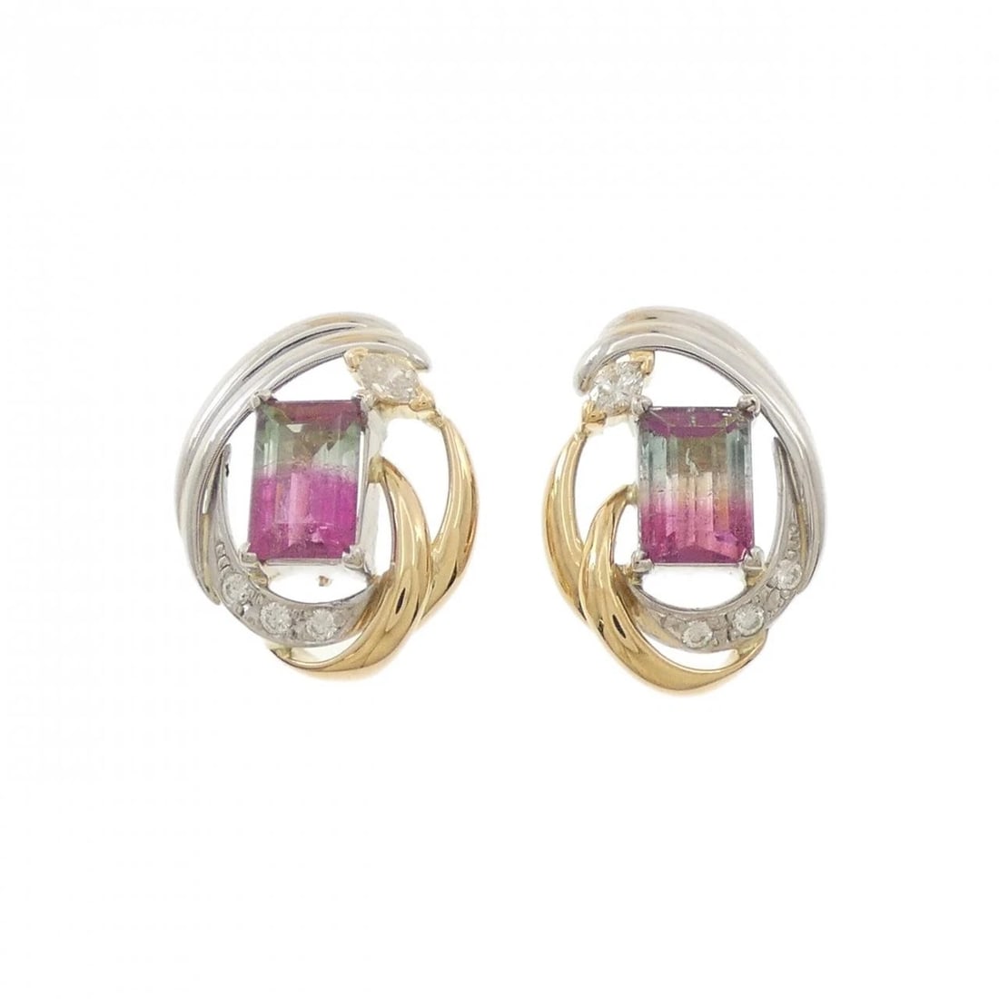 K18YG PT TOURMALINE EARRINGS (1 of 3)