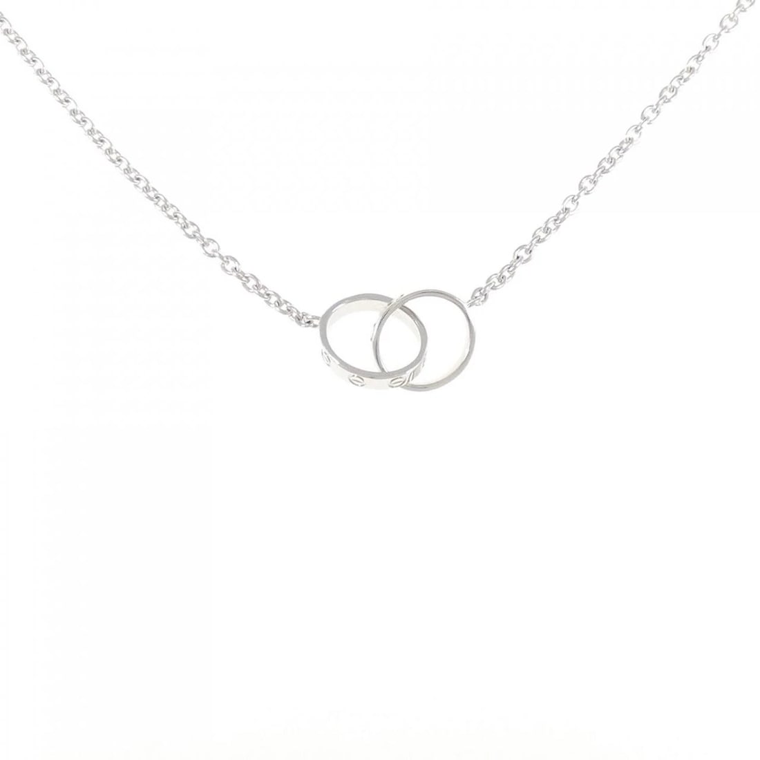CARTIER BABY LOVE NECKLACE: Cartier Baby Love Necklace Brand: Cartier Type: Necklace Material: 750 White Gold, Color: White Gold Size: 44cm,ActualSize Max W: 9.7mm Chain Max. W: 1.8mm Accessories: None Accessories
