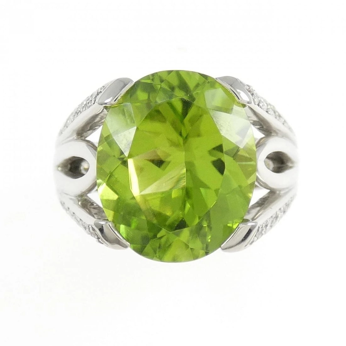 PT900 PERIDOT RING - 2