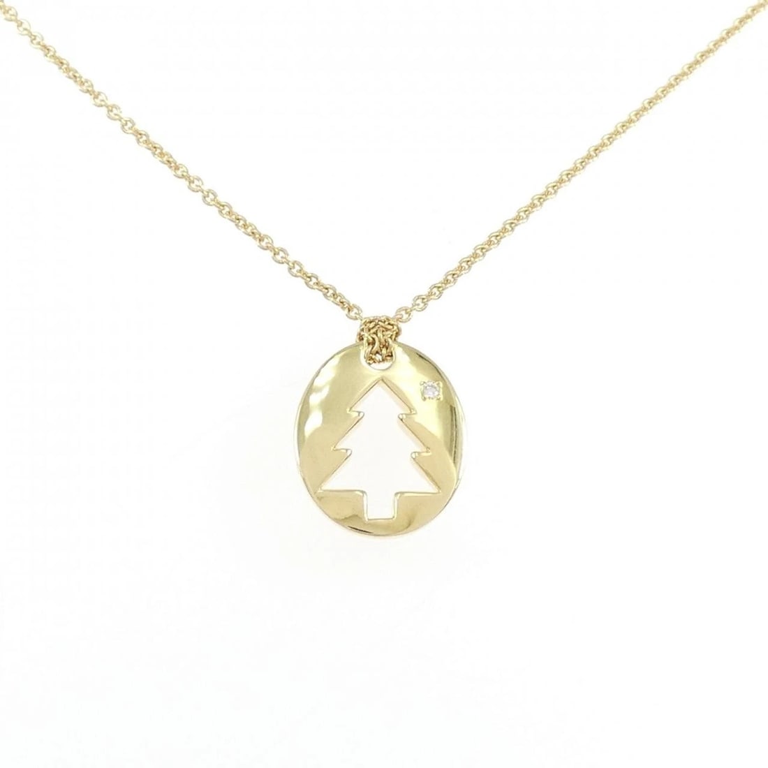 MIKIMOTO TREE DIAMOND NECKLACE: MIKIMOTO Tree Diamond Necklace Brand: MIKIMOTO Type: Necklace Material: K18 Yellow Gold, Main Stone/Creation Natural Color: Yellow Gold Size: 41cm,ActualSize Pendant top H x W: 16.9mmx12.8mm