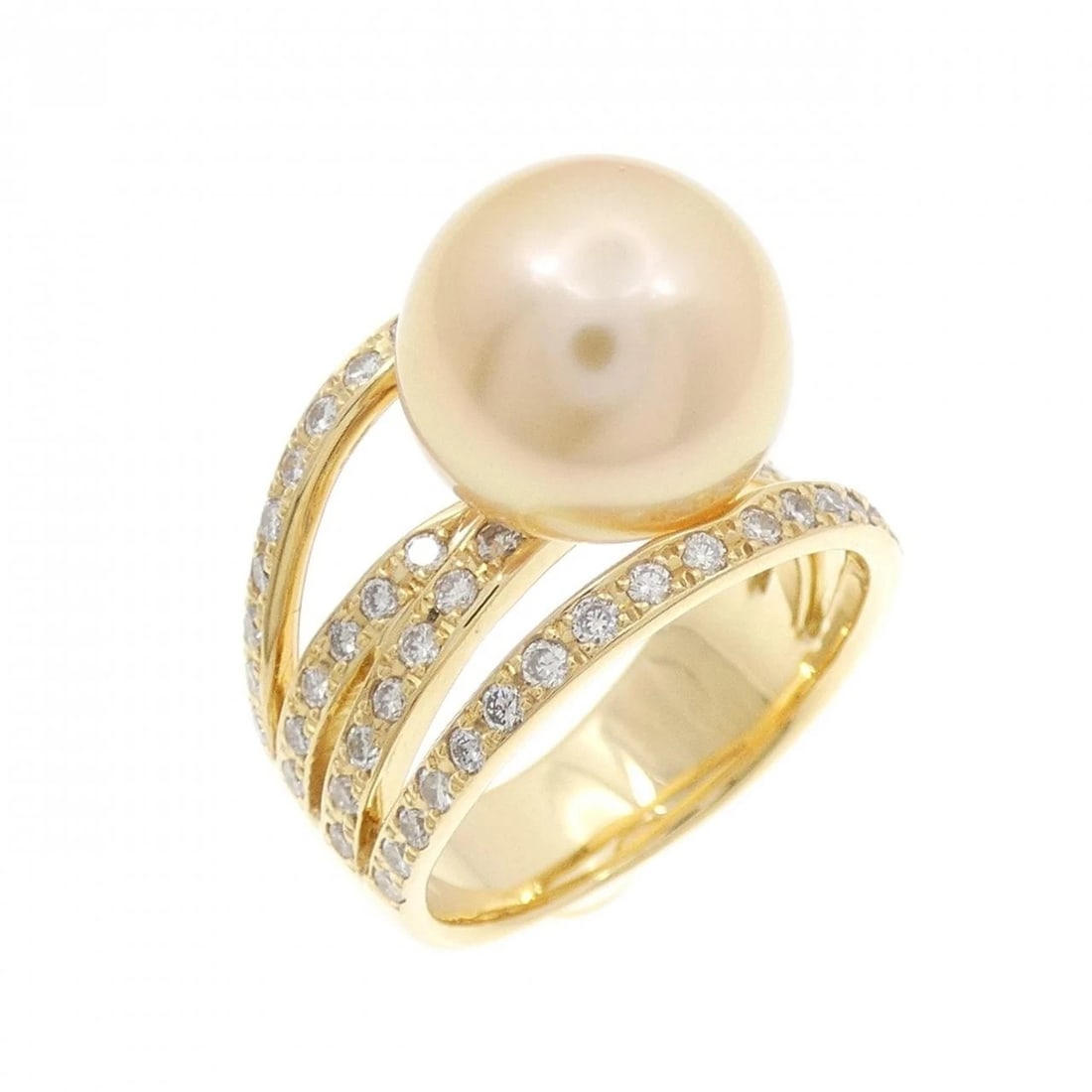 K18YG SOUTH SEA PEARL RING: K18YG South Sea Pearl Ring Brand: Unbranded Type: Ring Material: K18 Yellow Gold, Main Stone/Creation South Sea PearlSide Stone Natural Color: Yellow Gold Size: 5.5 (US size) Accessories: