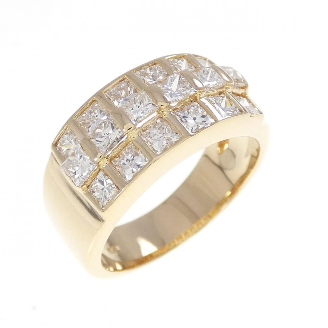 K18YG DIAMOND RING: K18YG Diamond Ring Brand: Unbranded Type: Ring Material: K18 Yellow Gold, Main Stone/Creation Natural Color: yellow gold Size: 6-6.5US Accessories: None Accessories Notice: When purchasing