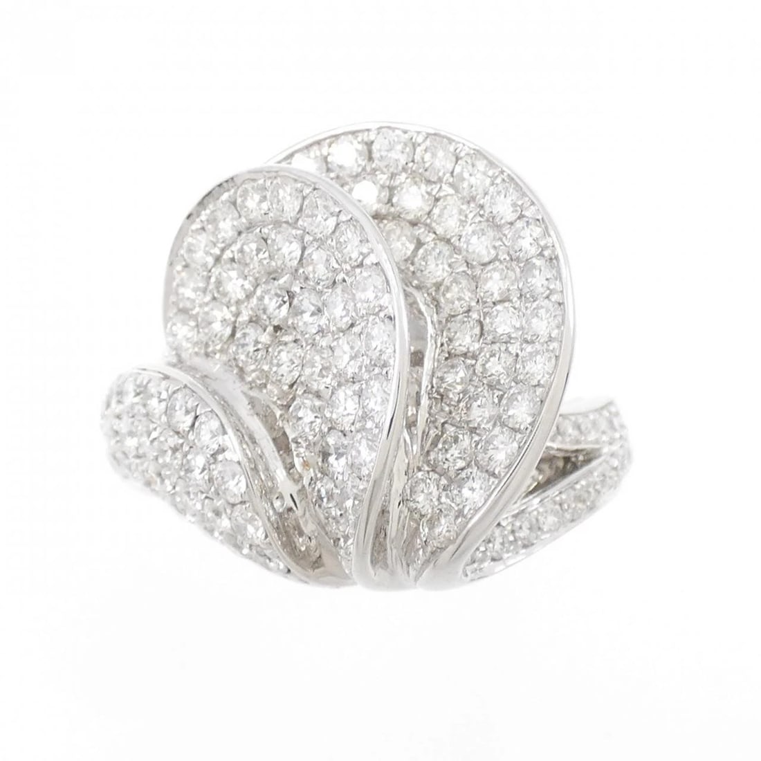 K18WG DIAMOND RING - 2