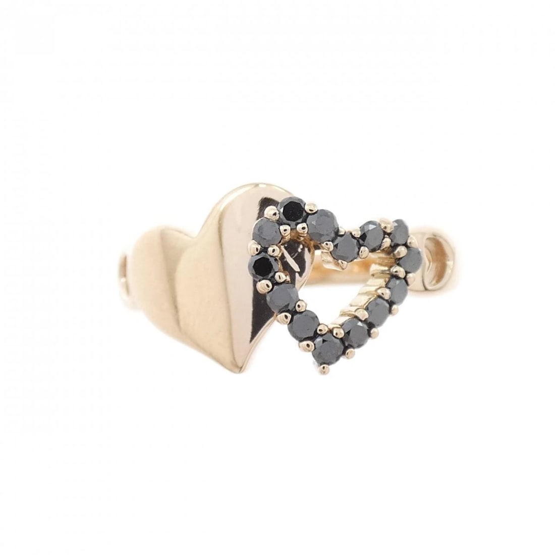 K18PG HEART DIAMOND RING - 2